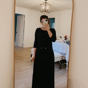 Black maxi dress